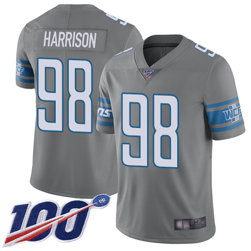 Detroit Lions Limited Steel Men Damon Harrison Jersey NFL Football #98 100th Season Rush Vapor Untouchable